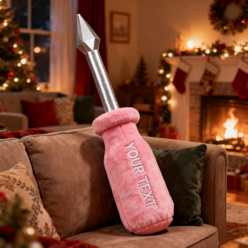 وسادة قطيفة على شكل مفك براغي مخصص لك شخصيا