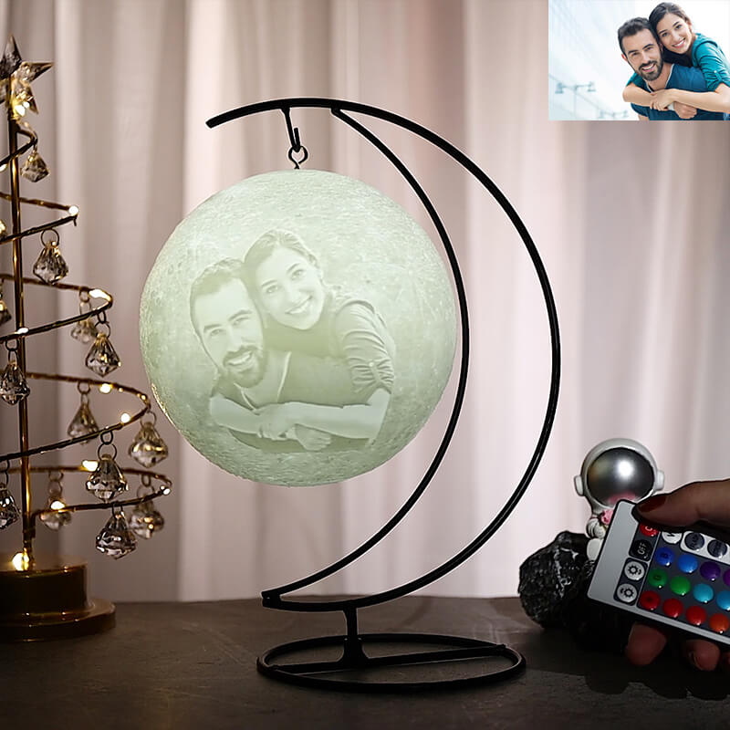 مصباح قمري مزود بقوس تعليق مع صورتك الخاصة