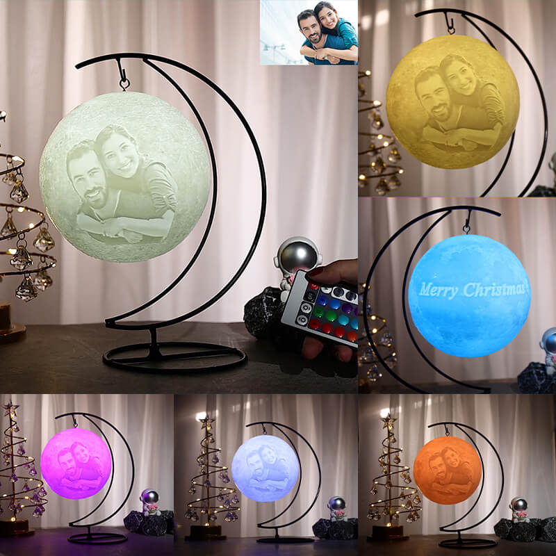 مصباح قمري مزود بقوس تعليق مع صورتك الخاصة