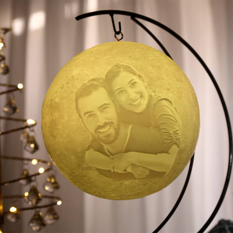 مصباح قمري مزود بقوس تعليق مع صورتك الخاصة