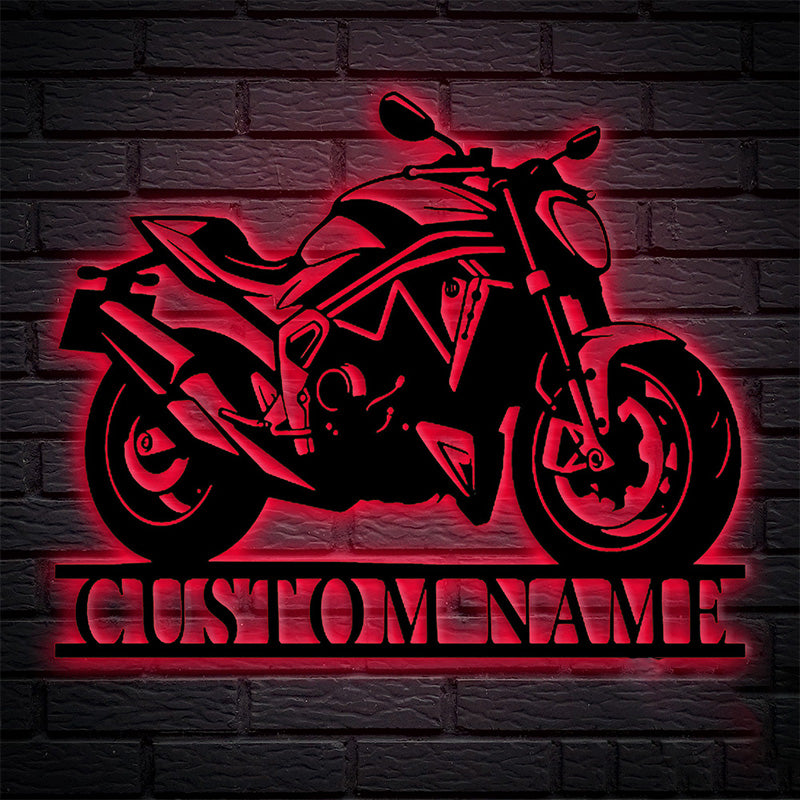 Customized motorcycle metal signs