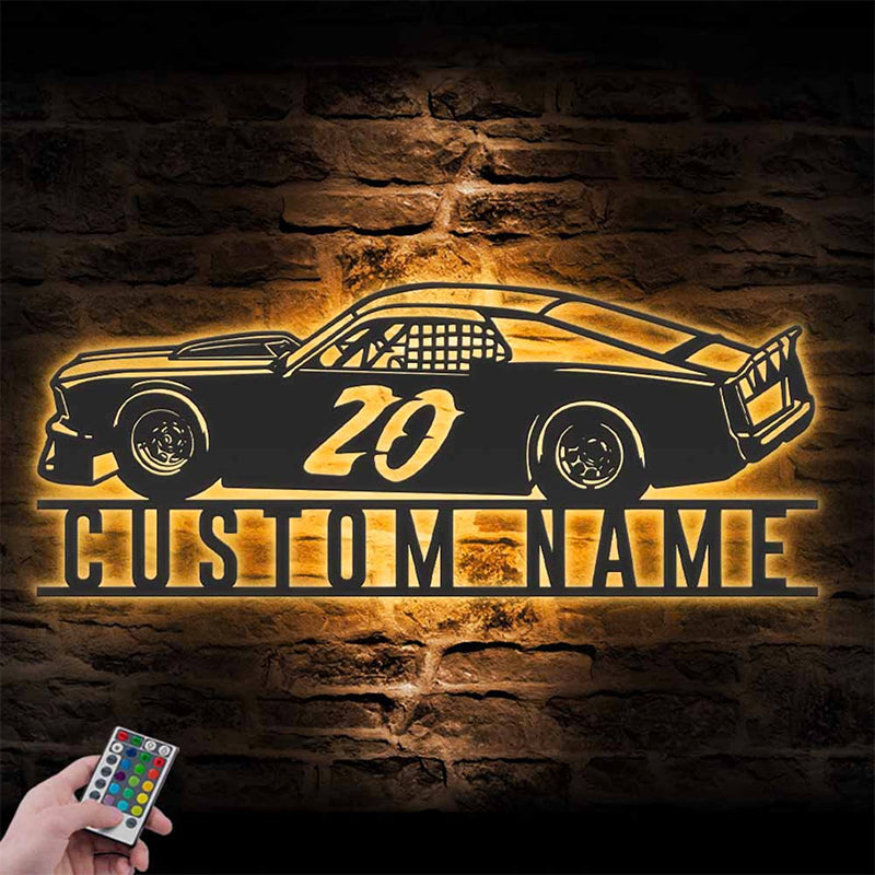 Customized Super Racing Metal Name Sign