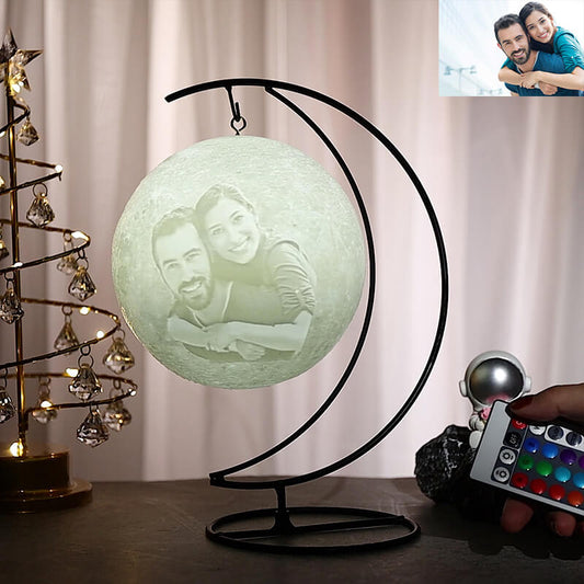 مصباح قمري مزود بقوس تعليق مع صورتك الخاصة