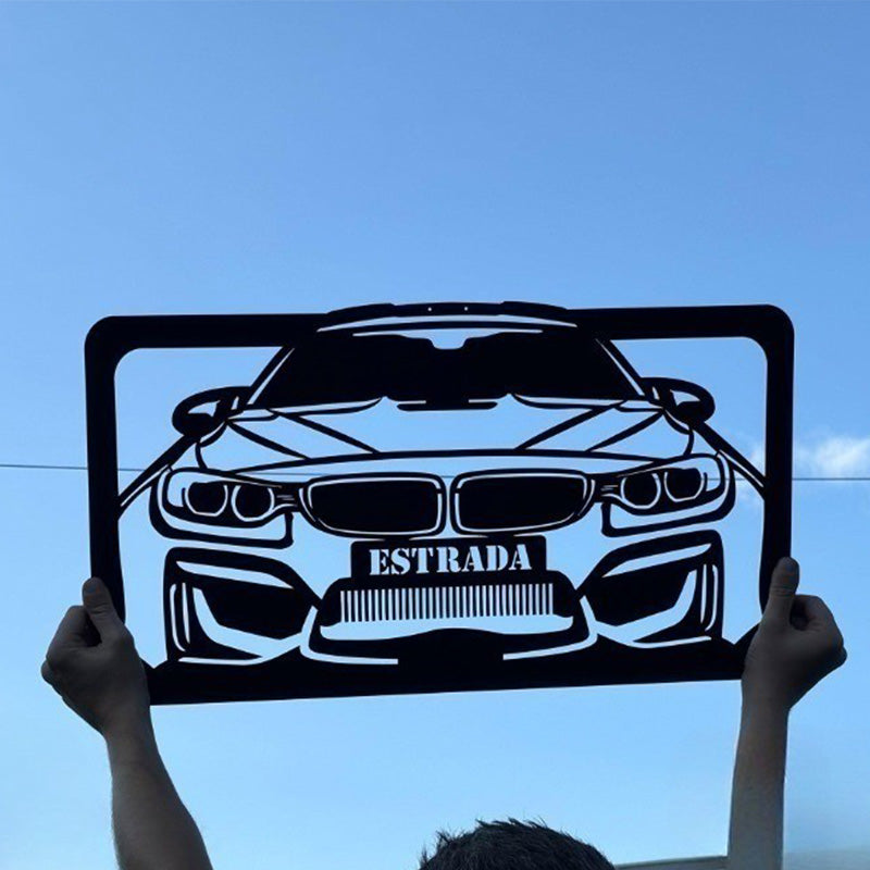 Personalized car metal wall signs