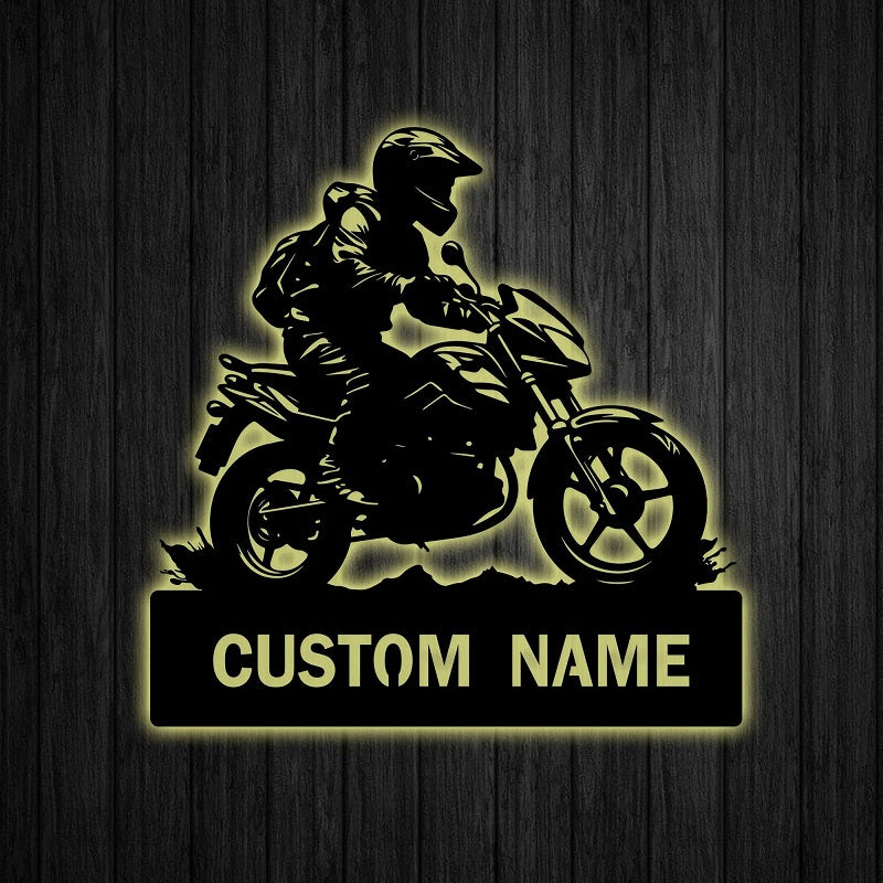 Personalized Motocross Biker Sign