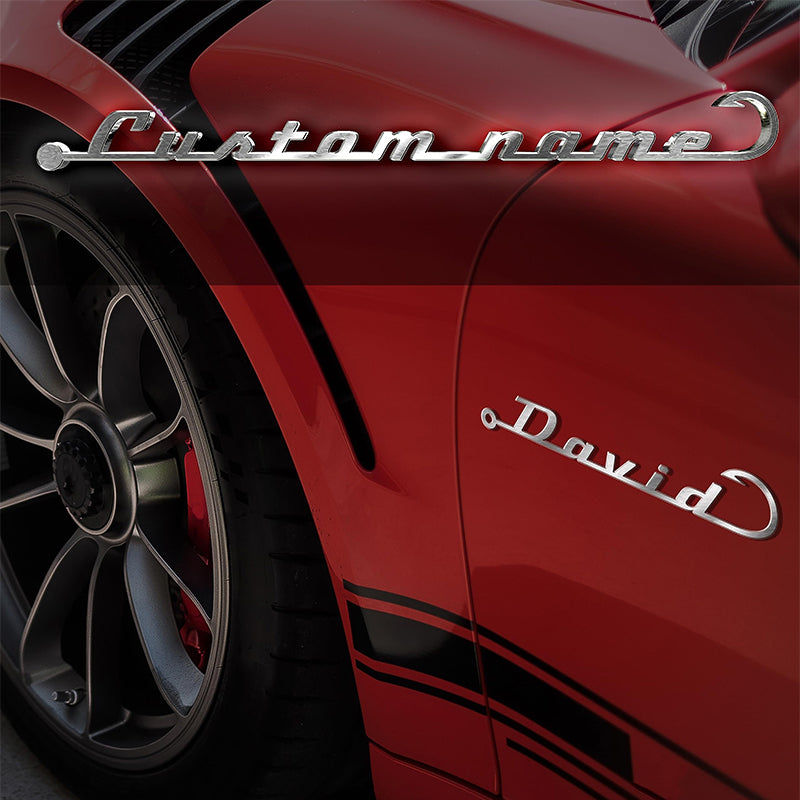 Custom Car Letter Hook Badge