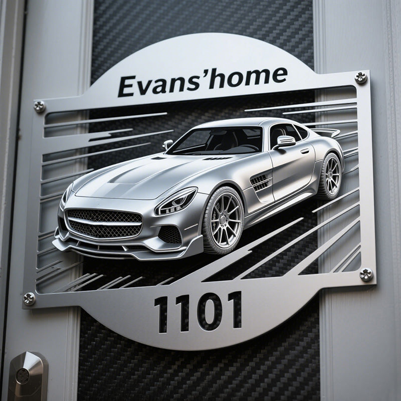 Personalized sports car door plates