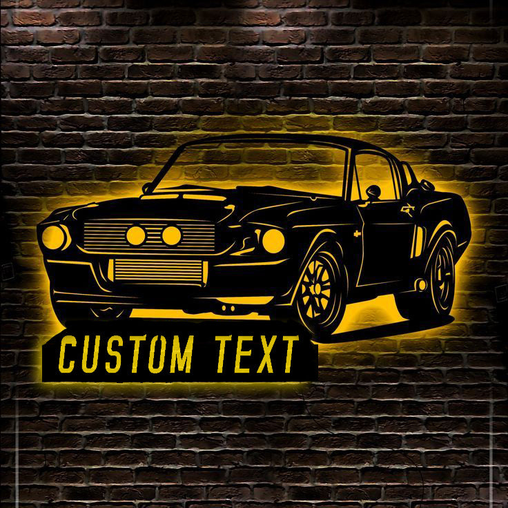 Personalized car metal decorative lights