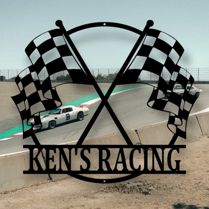 Custom Metal Checkered Racing Flags sign