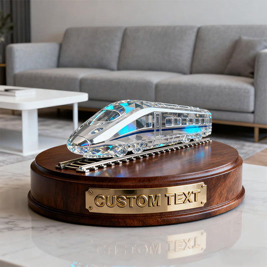 زينة سكك حديدية عالية السرعة مصممة خصيصًا على شكل كريستال ملون