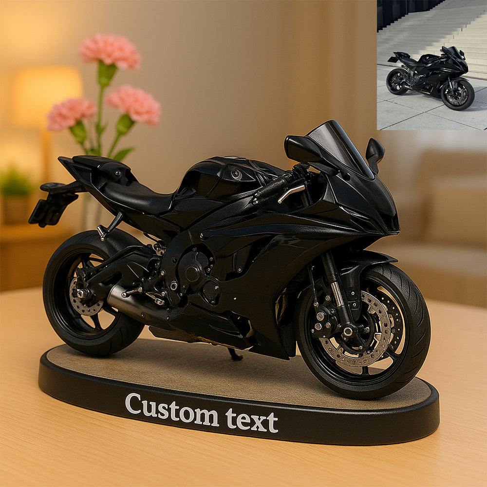 Personalized motorcycle photo ornament