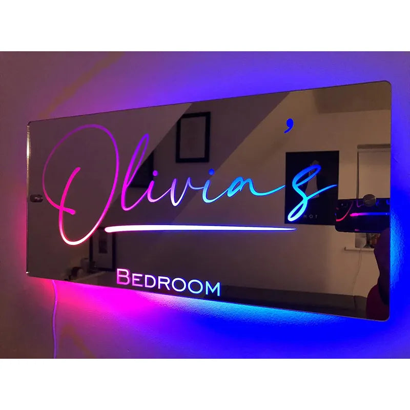 Personalised Name Mirror - Light Up Mirror