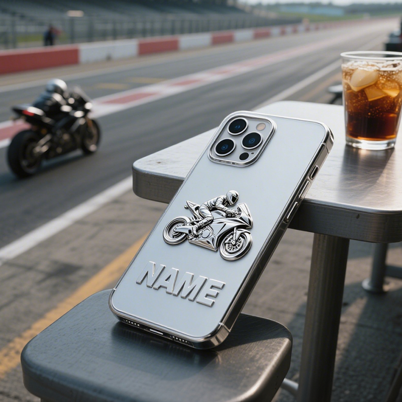 Personalized motorcycle embossed effect phone case
