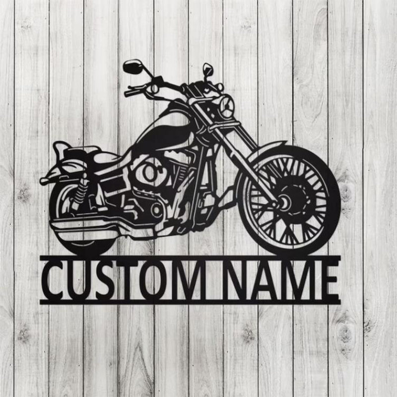 Personalized custom motorcycle metal logo