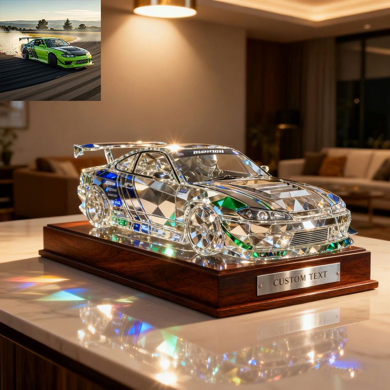 Personalized car photo themed crystal sculpture ornaments