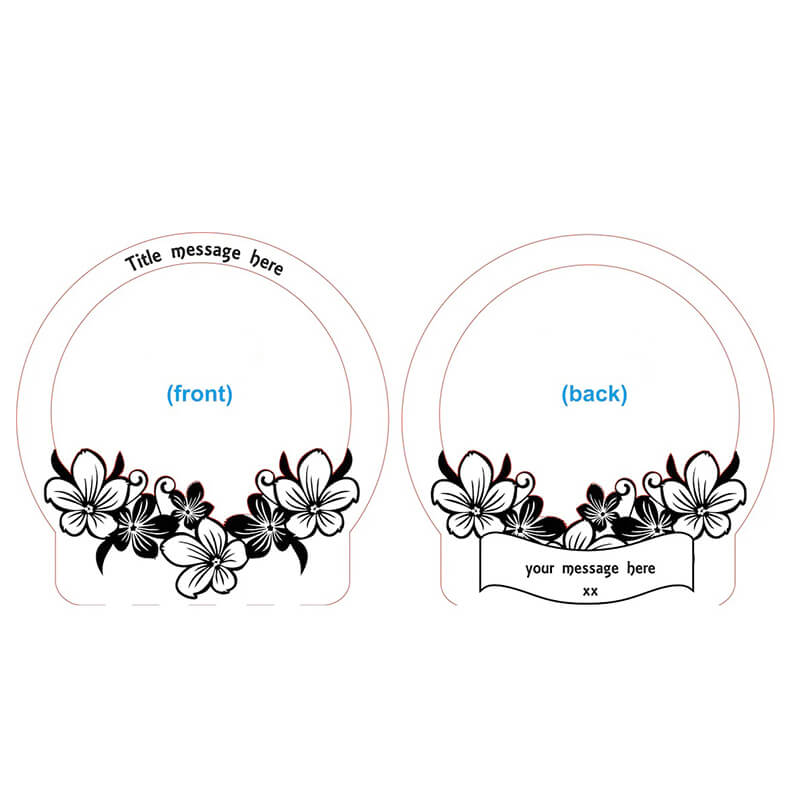 ضوء القمر الليلي المصنوع من الأكريليك المخصص بكلماتك