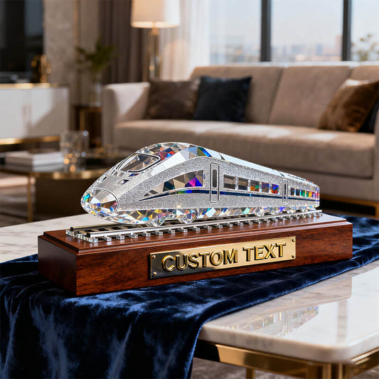 زينة سكك حديدية عالية السرعة مصممة خصيصًا على شكل كريستال ملون