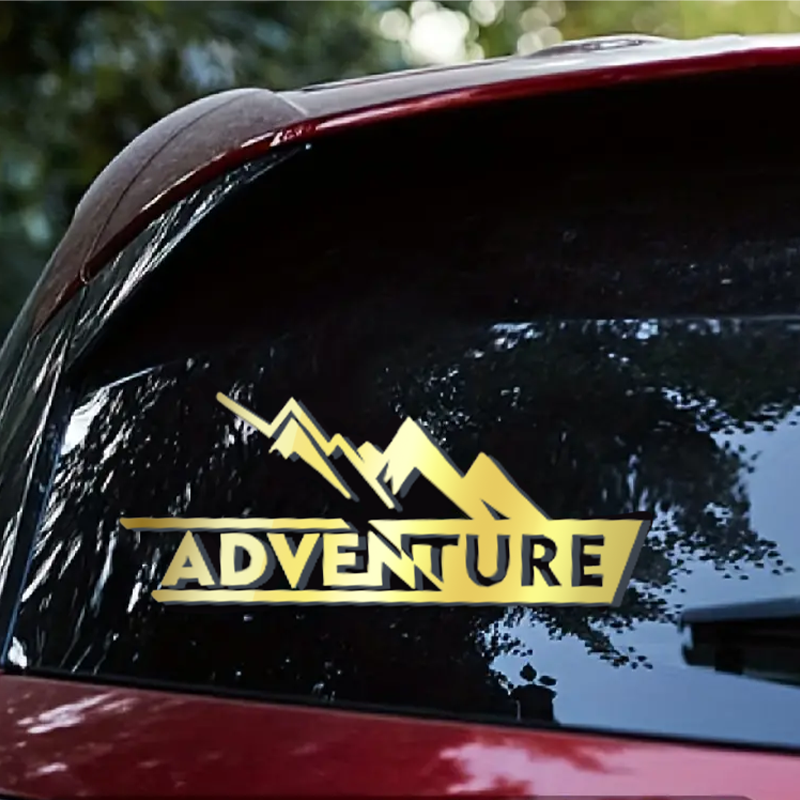 Personalized mountain shape custom metal car emblem