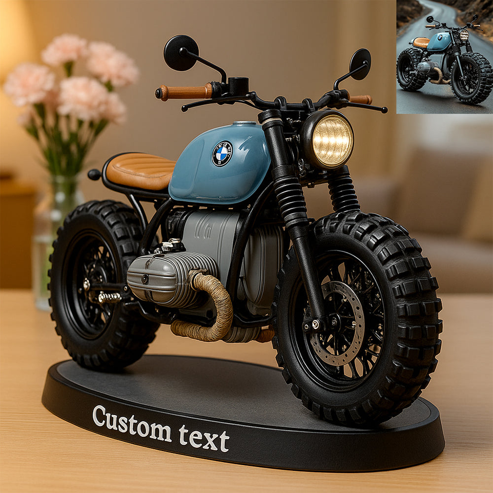 Personalized motorcycle photo ornament