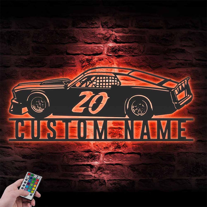 Customized Super Racing Metal Name Sign