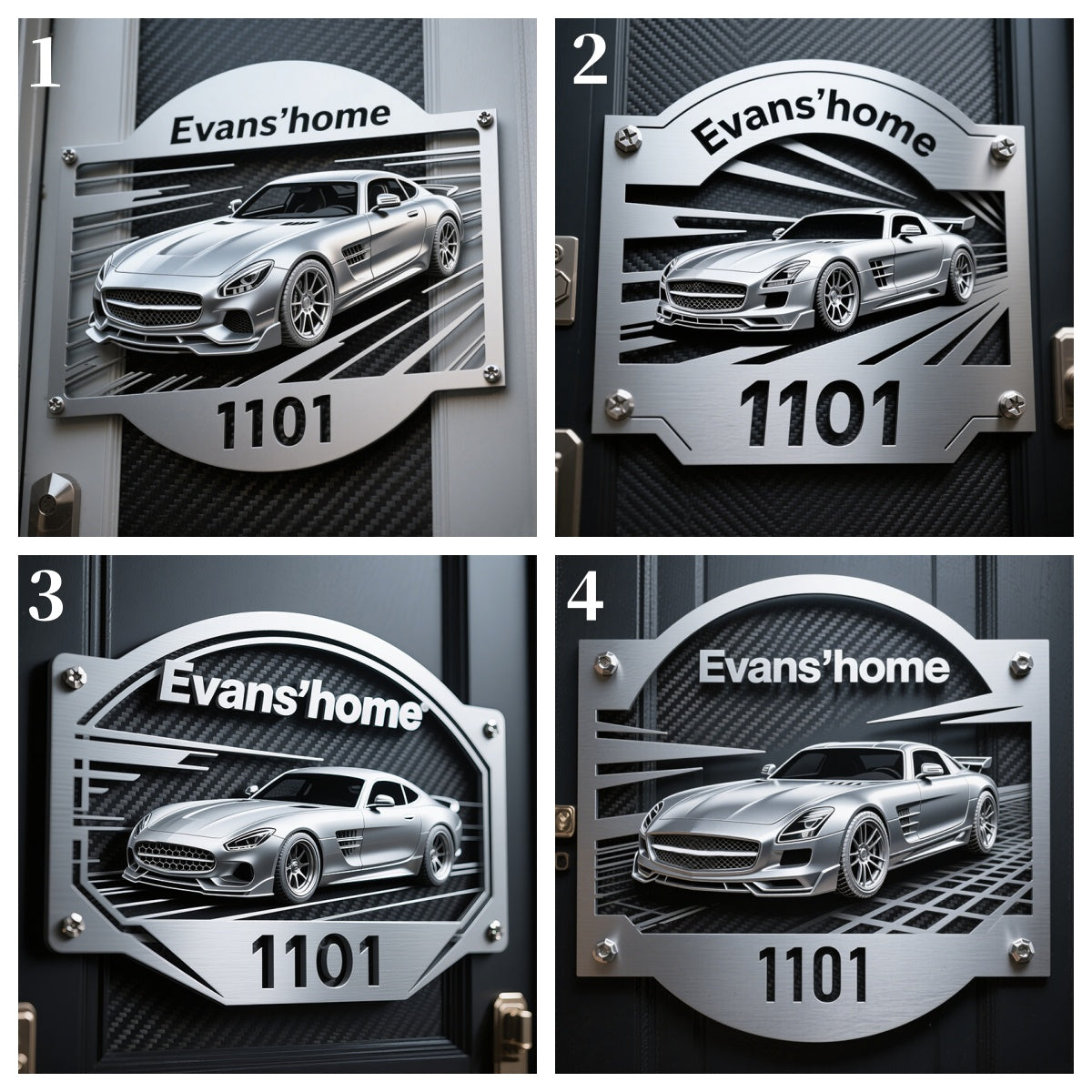 لوحات أبواب سيارات رياضية مخصصة لعنوانك