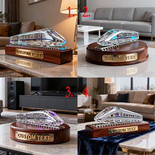 زينة سكك حديدية عالية السرعة مصممة خصيصًا على شكل كريستال ملون