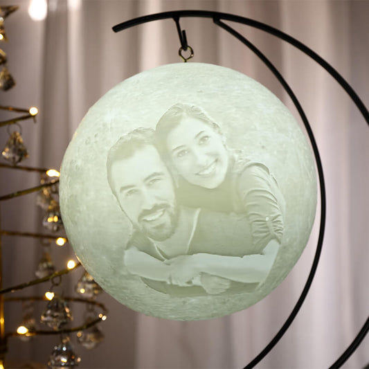 مصباح قمري مزود بقوس تعليق مع صورتك الخاصة