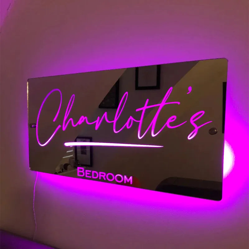 Personalised Name Mirror - Light Up Mirror