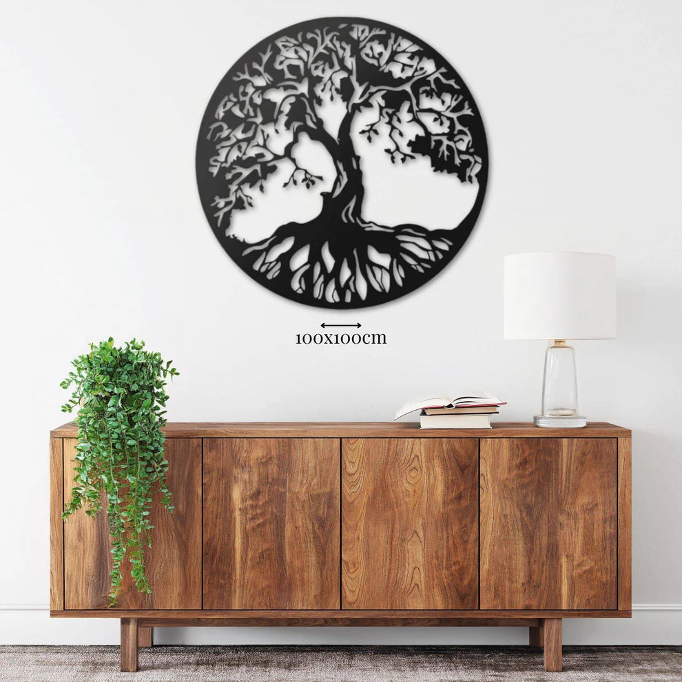 ديكور جداري معدني- بزينة شجرة الحياة الجميلة