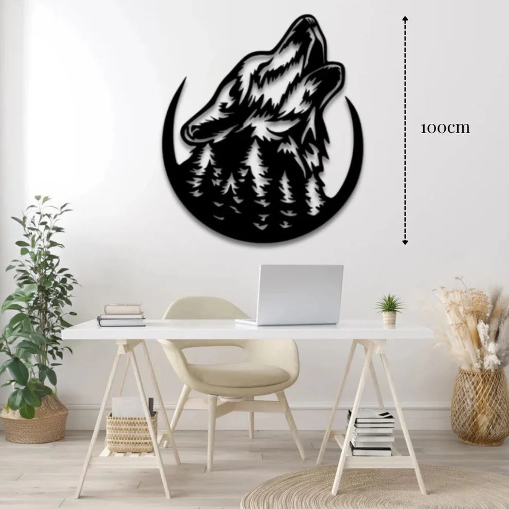 ديكور زينة حائط على شكل ذئب