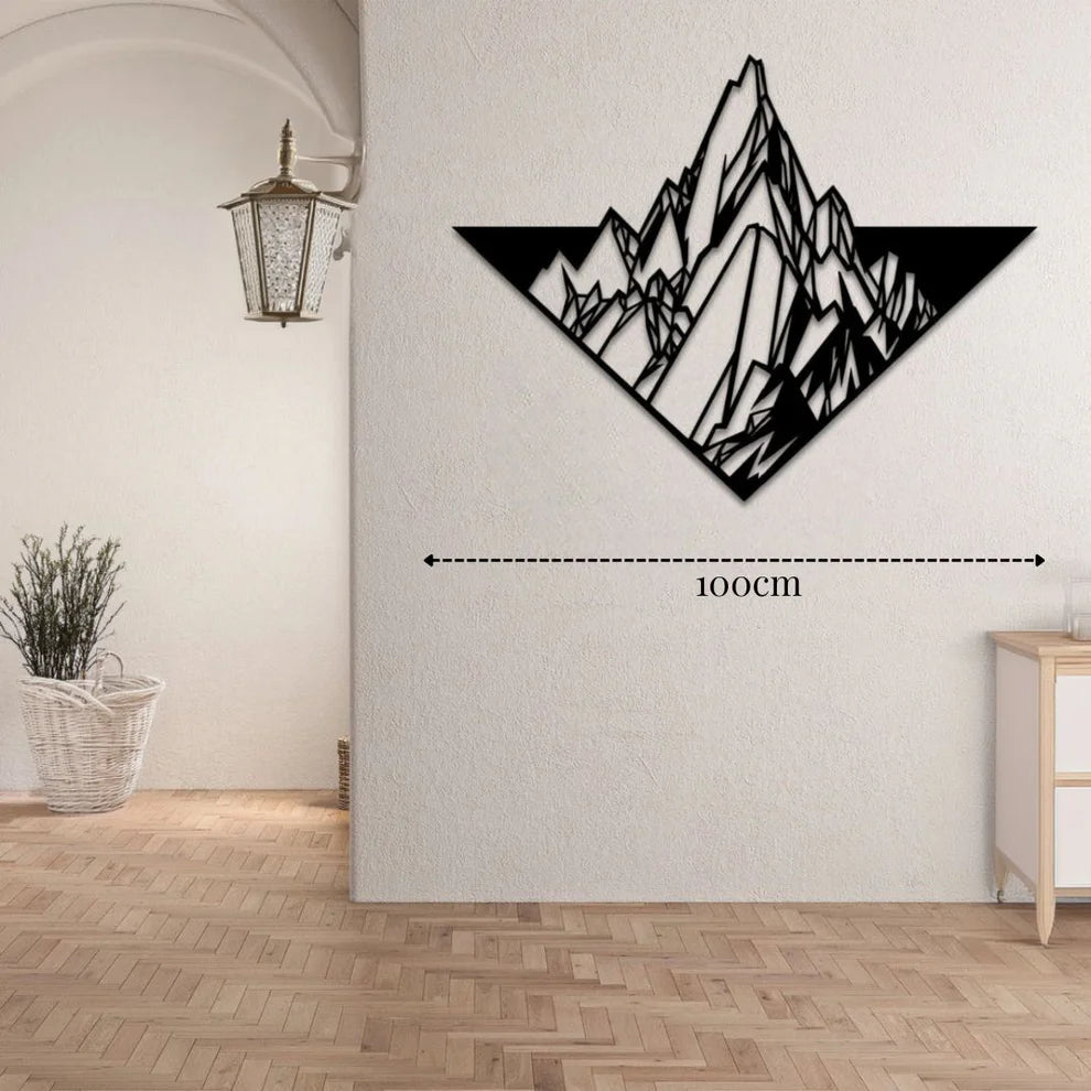 ديكور جداري معدني بزينة الجبال على شكل الأهرامات