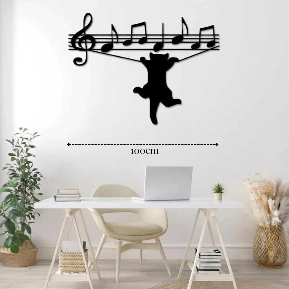 ديكور جداري معدني - بزينة سرب رنة القط