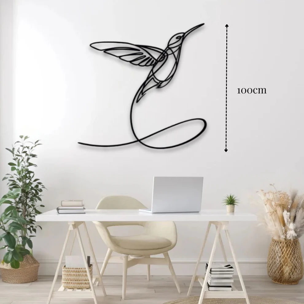 ديكور جداري معدني - بزينة طائر الجميل