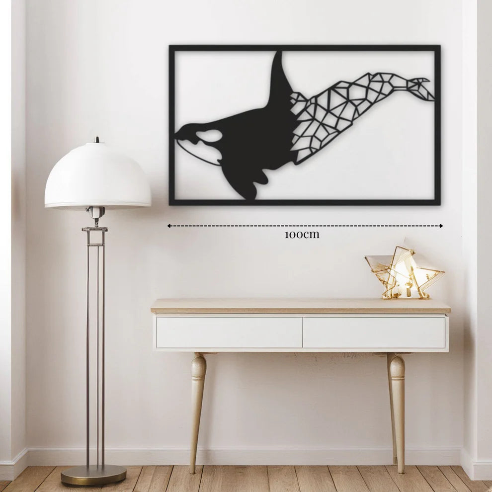 ديكور جداري معدني - بزينة حوت أوركا