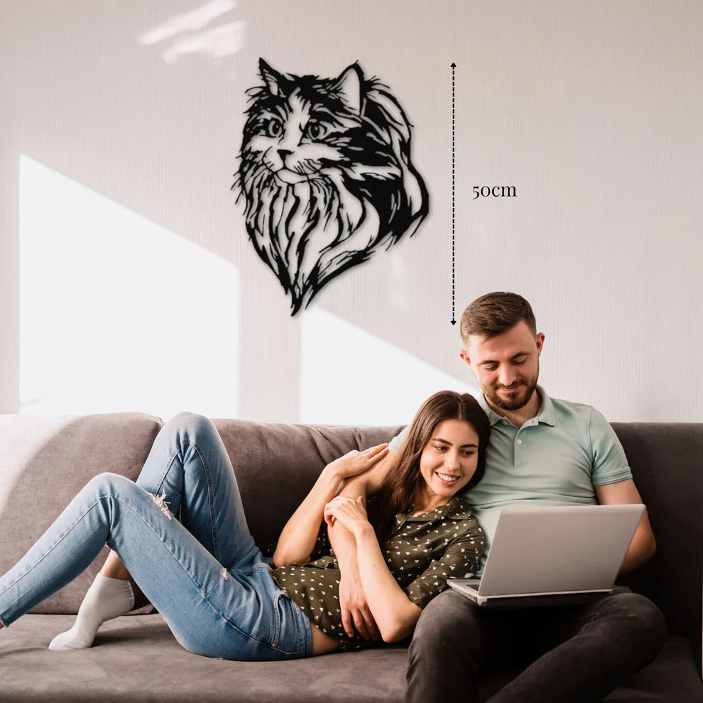 ديكور جداري معدني - بزينة سرب رأس القط