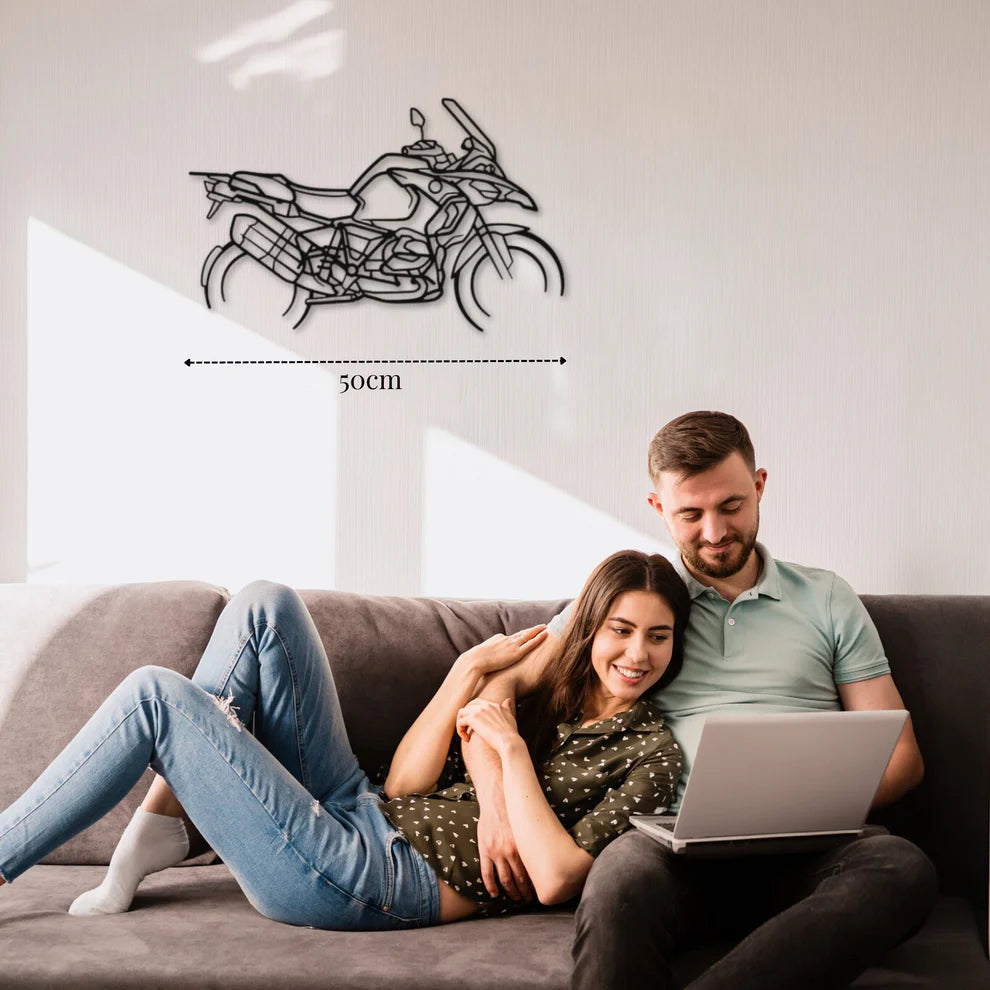 GS إندورو  ديكور جداري معدني بزينة دراجة نارية – بي إم دبليو