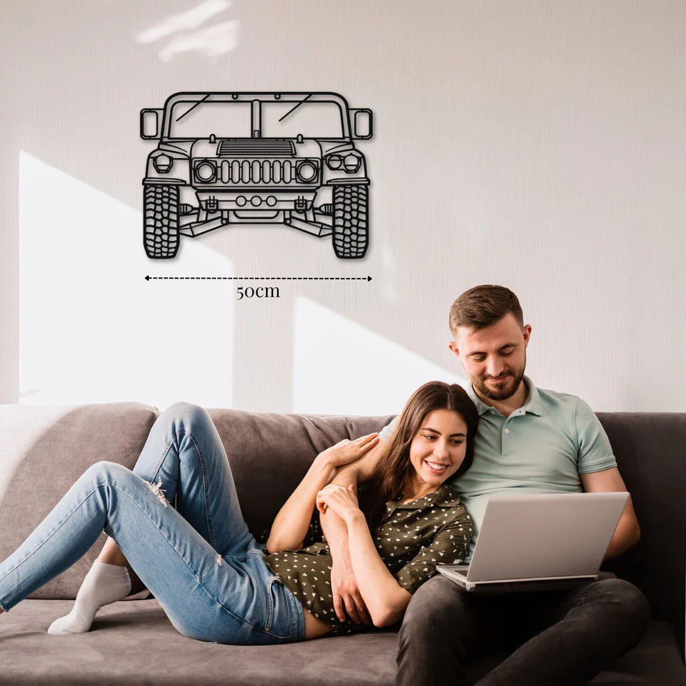 Hديكور جداري معدني بزينة سيارة – هامر 1