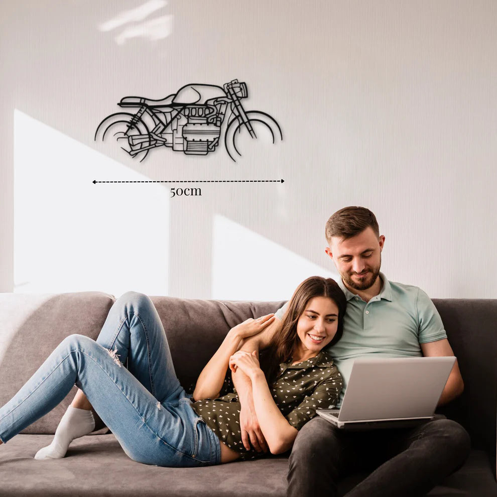 ديكور جداري معدني بزينة لدراجة نارية BMW K1100 كافيه ريسر