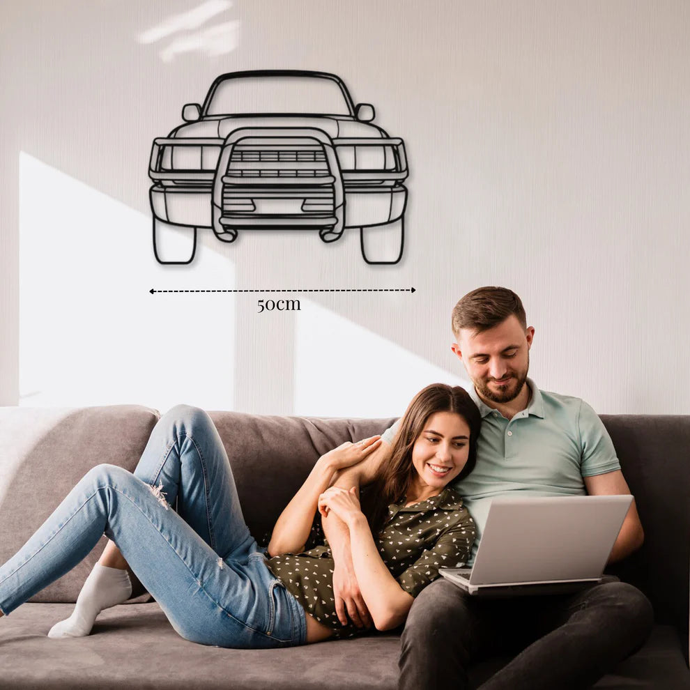 ديكور جداري معدني بزينة سيارة تويوتا لاند كروزر HDJ80