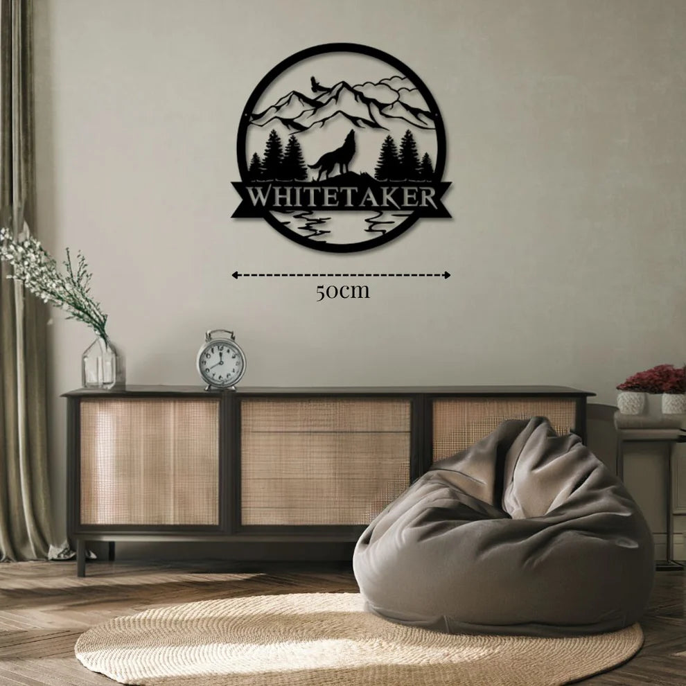 ديكور جداري معدني بزينة الجبال و الوديان الجميلة