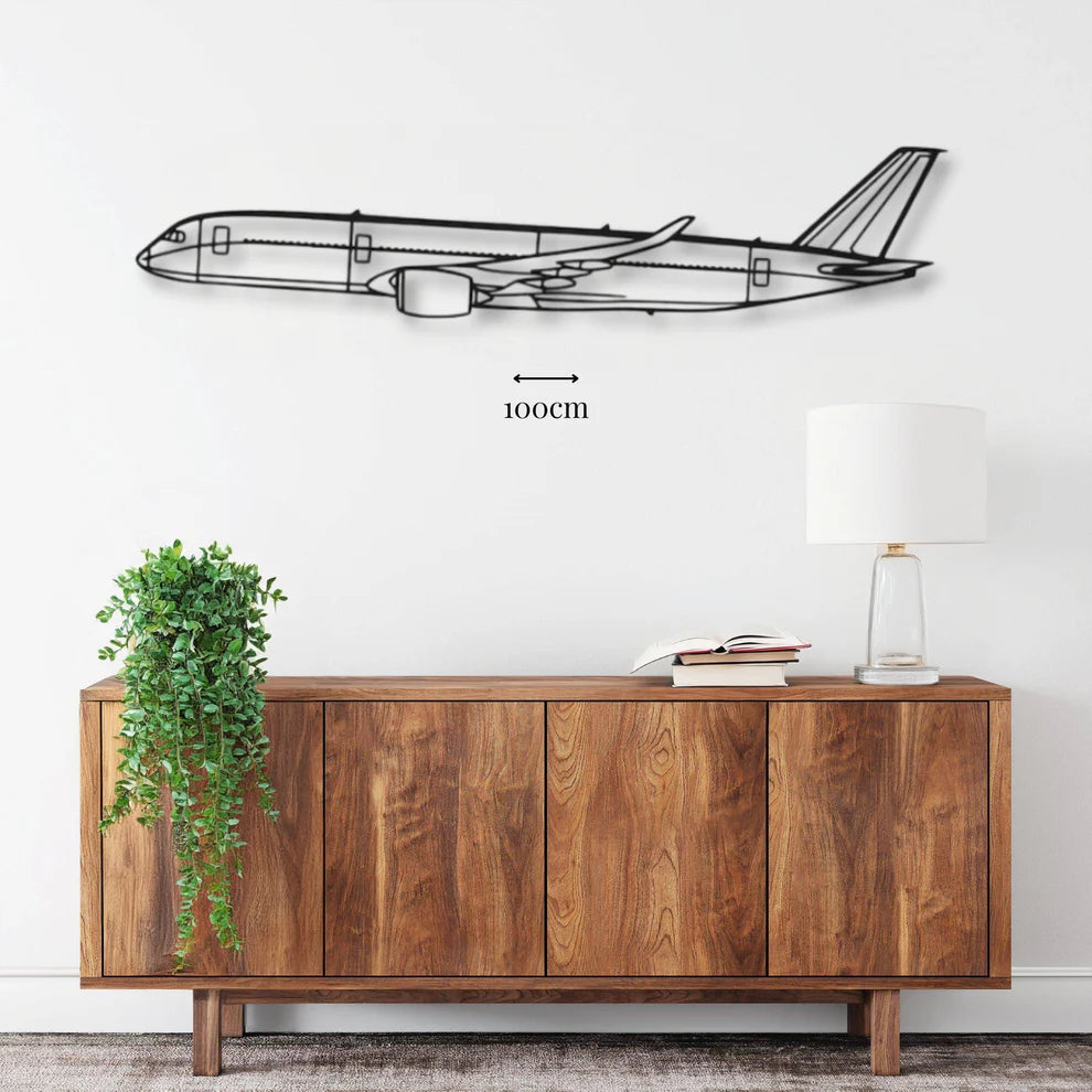 ديكور جداري معدني بزينة إيرباص A350 الرائعة