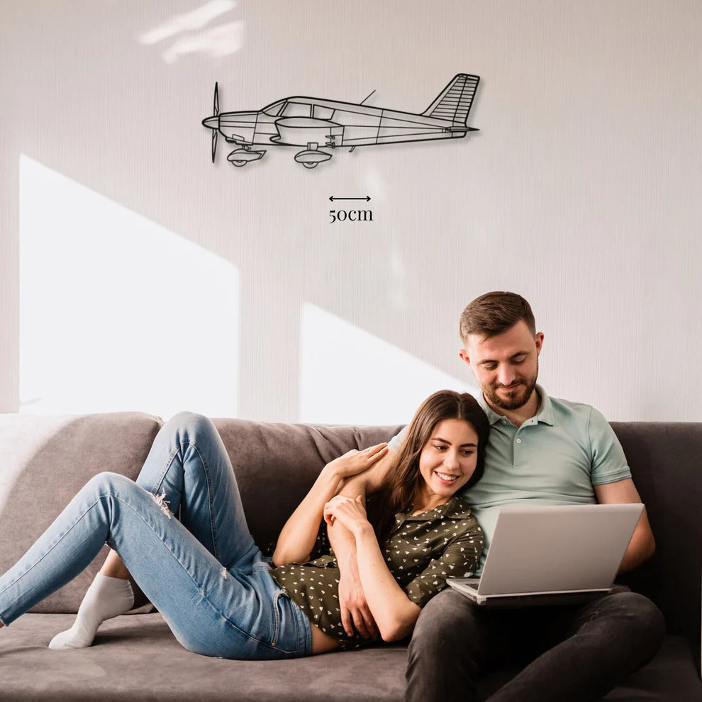 PA-28-140 ديكور جداري معدني بزينة طيارة - بايبر تشيروكِي