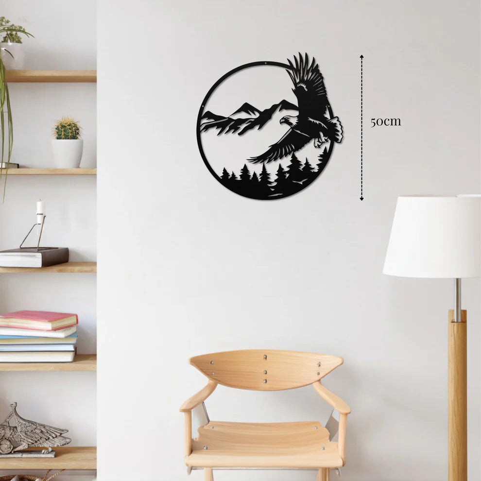 ديكور جداري معدني - بزينة طائر النسر الرائع
