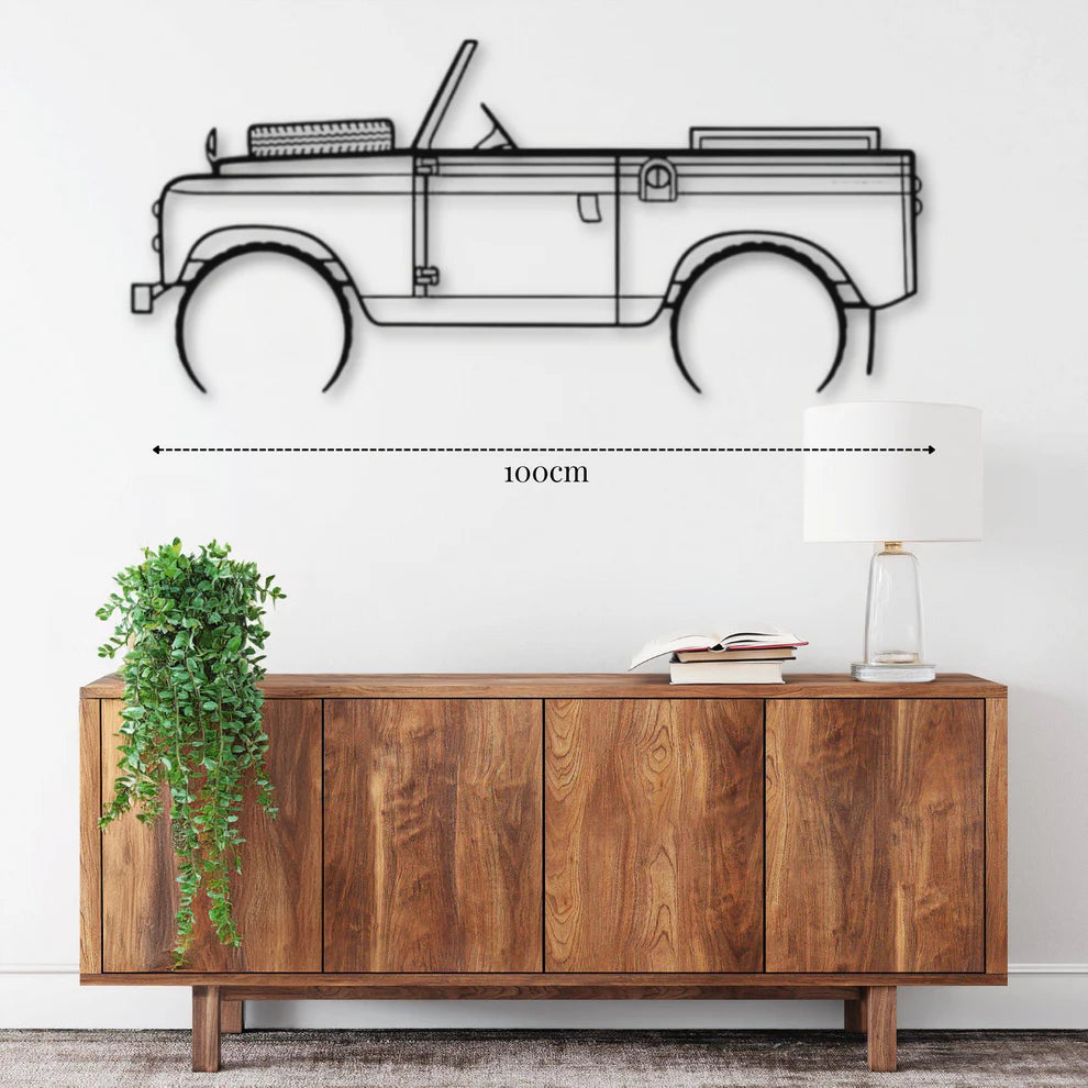 IIAديكور جداري معدني بزينة سيارة لاند روفر سيريس  (1962)