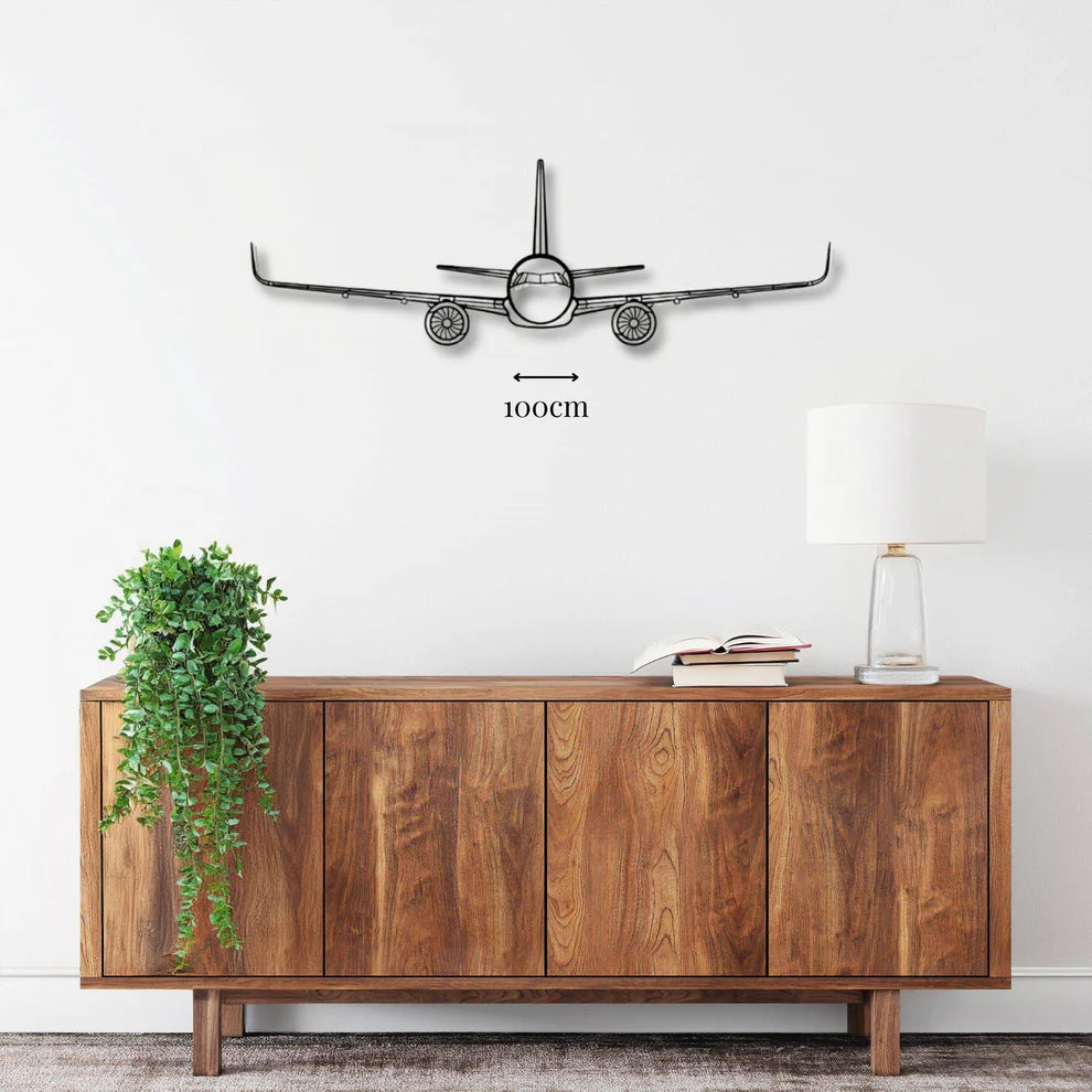 ديكور جداري معدني بزينة طائرة إيرباص A321