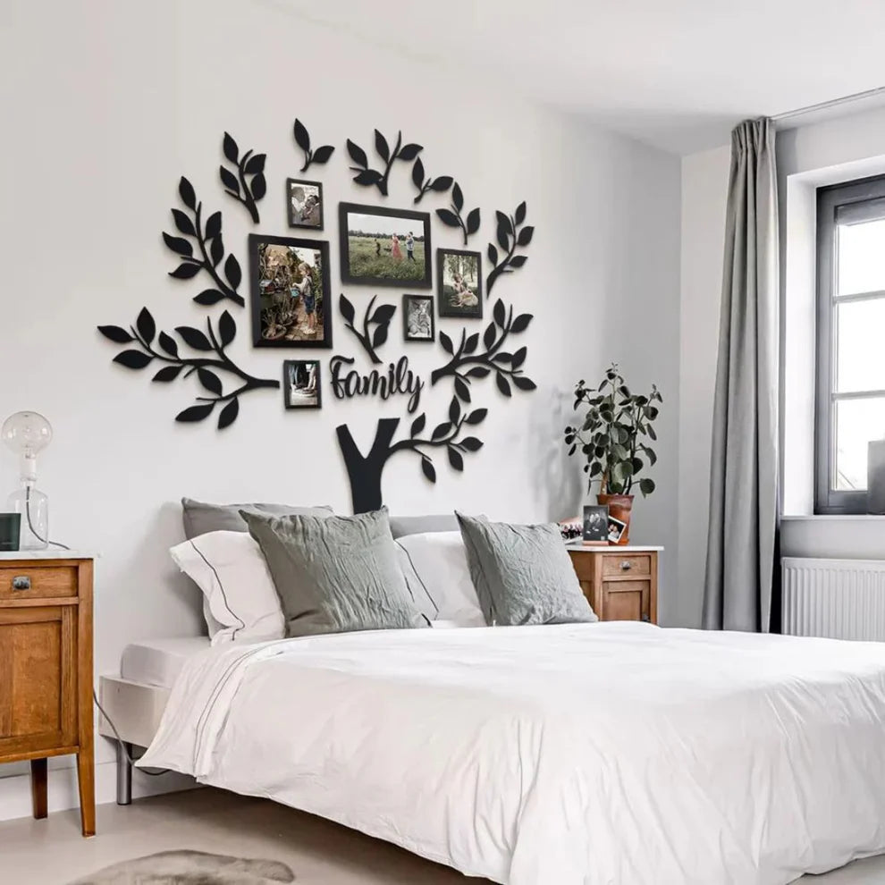 ديكور جداري معدني  بزينة الشجرة على شكل الإنسان صورة رائعة وجميلة