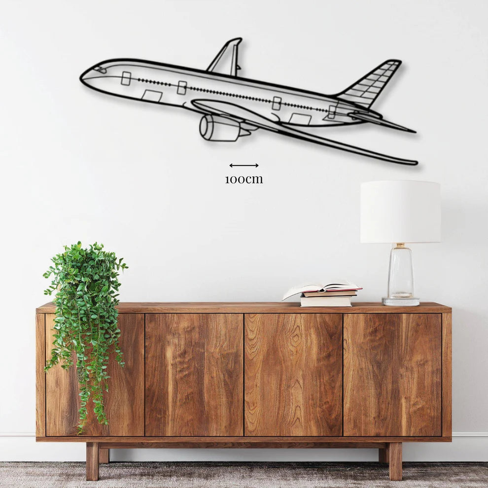 ديكور جداري معدني بزينة طائرة بوينغ 787