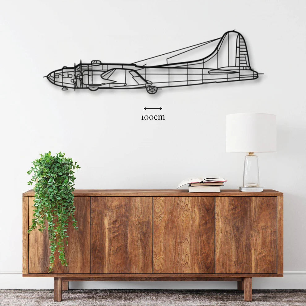 ديكور جداري معدني بزينة طائرة بوينغ B-17 فلاينغ فورترس