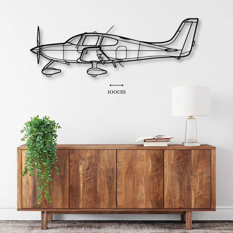 ديكور جداري معدني بزينة طائرة: سيروس SR22