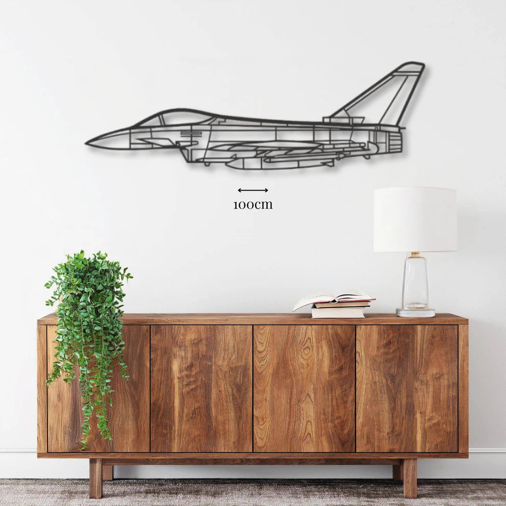 ديكور جداري معدني بزينة طيارة - يوروفايتر تايفون